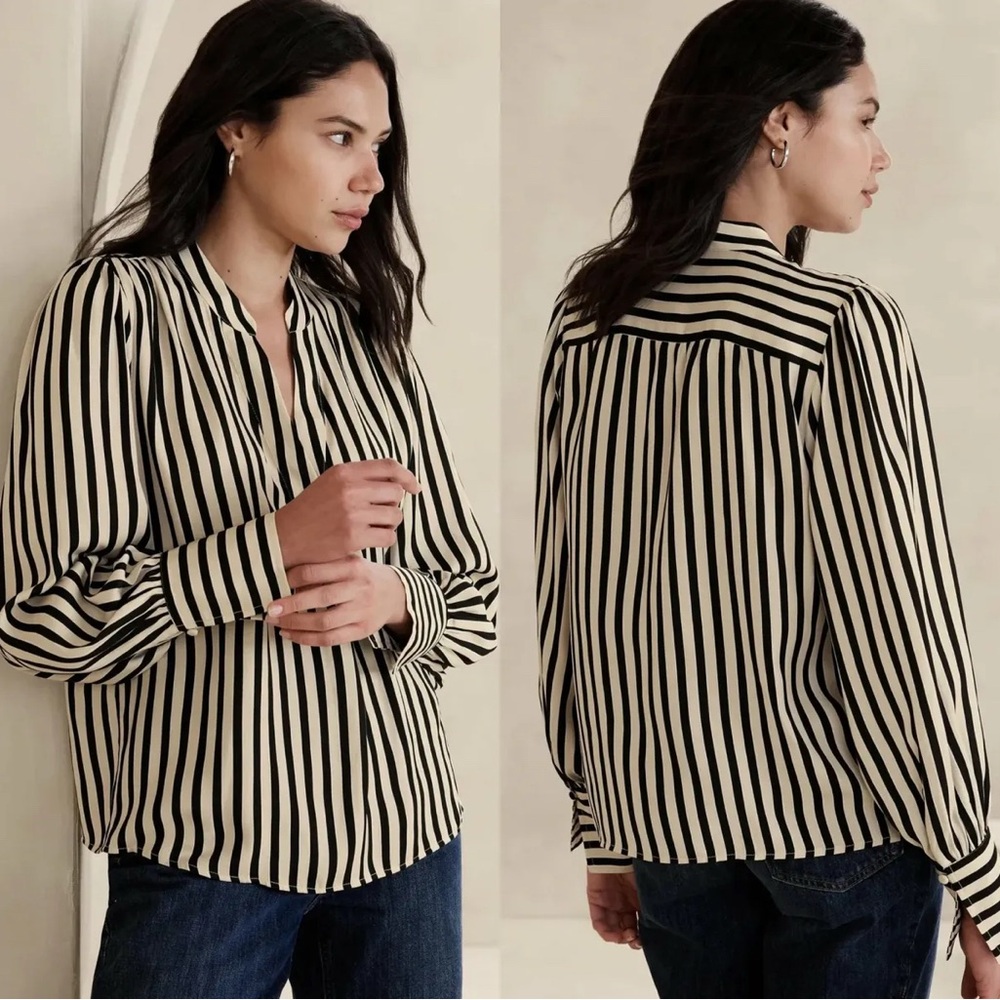 Banana Republic Volume Sleeve Blouse Size XS